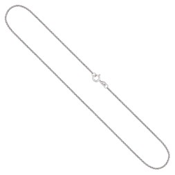 Goldkette als Erbskette in Weißgold 585 / 14K, 65 cm lang, 1,5 mm breit, Gewicht ca. 6.0 g.