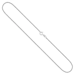 Goldkette als Erbskette in Weißgold 585 / 14K, 38 cm lang, 1,5 mm breit, Gewicht ca. 3.6 g.