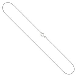 Goldkette als Schlangenkette diamantiert in Weißgold 375 / 9K, 55 cm lang, 0,8 mm breit, Gewicht ca. 3.4 g.