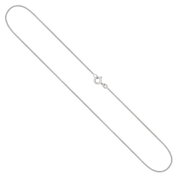 Goldkette als Schlangenkette diamantiert in Weißgold 375 / 9K, 80 cm lang, 0,8 mm breit, Gewicht ca. 5 g.