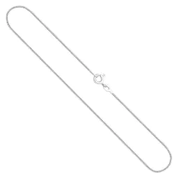 Goldkette als Schlangenkette diamantiert Weißgold 585 / 14K, 38 cm lang, 0,9 mm breit, Gewicht ca. 3.8 g.