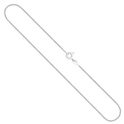Goldkette als Schlangenkette diamantiert Weißgold 585 / 14K, 40 cm lang, 0,9 mm breit, Gewicht ca. 3.8 g.