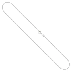 Goldkette als Tondakette in Weißgold 375 / 9K, 70 cm lang, 0,8 mm breit, Gewicht ca. 4.5 g.