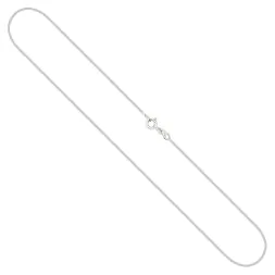 Goldkette als Tondakette in Weißgold 375 / 9K, 40 cm lang, 0,8 mm breit, Gewicht ca. 2.6 g.