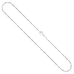 Goldkette als Singapurkette in Weißgold 585 / 14K, 50 cm lang, 1,4 mm breit, Gewicht ca. 2.1 g.
