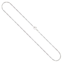 Goldkette als Singapurkette in Weißgold 585 / 14K, 60 cm lang, 1,4 mm breit, Gewicht ca. 2.6 g.