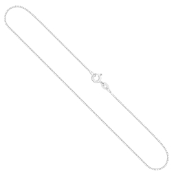Goldkette als Venezianerkette in Weißgold 585 / 14K, 45 cm lang, 0,7 mm breit, Gewicht ca. 1.9 g.