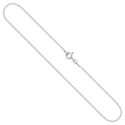 Goldkette als Venezianerkette in Weißgold 585 / 14K, 55 cm lang, 1,2 mm breit, Gewicht ca. 5.8 g.