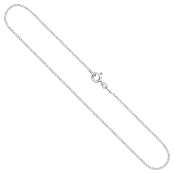 Goldkette als Venezianerkette in Weißgold 375 / 9K, 38 cm lang, 1,2 mm breit, Gewicht ca. 3.6 g.