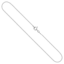Goldkette als Venezianerkette in Weißgold 375 / 9K, 95 cm lang, 1,2 mm breit, Gewicht ca. 8.5 g.
