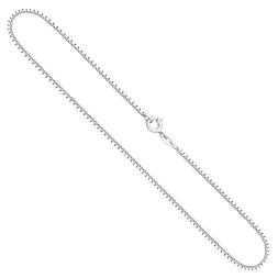 Goldkette als Venezianerkette in Weißgold 585 / 14K, 65 cm lang, 1,4 mm breit, Gewicht ca. 10 g.