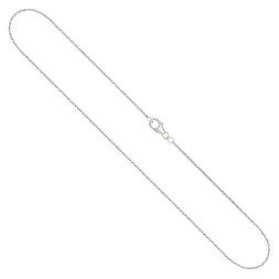 Goldkette als Ankerkette diamantiert in Weißgold 750 / 18K, 38 cm lang, 1,3 mm breit, Gewicht ca. 2.9 g.