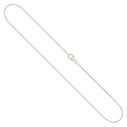 Goldkette als Ankerkette diamantiert in Weißgold 750 / 18K, 45 cm lang, 1,3 mm breit, Gewicht ca. 3.4 g.