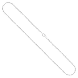 Goldkette als Ankerkette diamantiert in Weißgold 750 / 18K, 40 cm lang, 1,7 mm breit, Gewicht ca. 5 g.