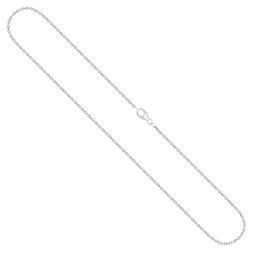 Goldkette als Ankerkette diamantiert e in Weißgold 585 / 14K, 45 cm lang, 1,7 mm breit, Gewicht ca. 5 g.