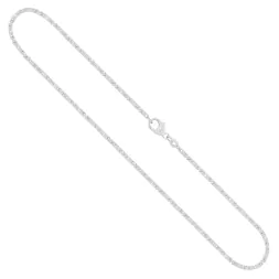 Goldkette als Königskette in Weißgold 585 / 14K, 70 cm lang, 1,8 mm breit, Gewicht ca. 16.5 g.