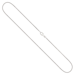 Goldkette als Schlangenkette in Weißgold 750 / 18K, 55 cm lang, 0,9 mm breit, Gewicht ca. 5.7 g.