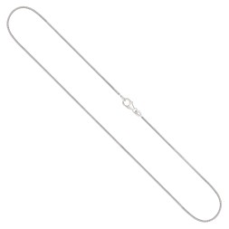 Goldkette als Schlangenkette in Weißgold 750 / 18K, 38 cm lang, 0,9 mm breit, Gewicht ca. 4 g.