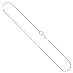 Goldkette als Schlangenkette diamantiert in Weißgold 750 / 18K, 40 cm lang, 0,9 mm breit, Gewicht ca. 4.5 g.