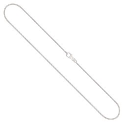 Goldkette als Schlangenkette diamantiert in Weißgold 585 / 14K, 70 cm lang, 1,2 mm breit, Gewicht ca. 10.9 g.