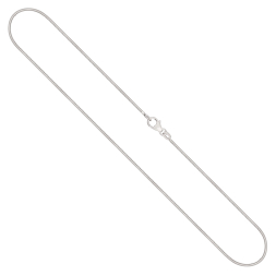 Goldkette als Schlangenkette diamantiert in Weißgold 585 / 14K, 38 cm lang, 1,2 mm breit, Gewicht ca. 5.9 g.