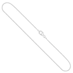 Goldkette als Venezianerkette in Weißgold 750 / 18K, 42 cm lang, 0,7 mm breit, Gewicht ca. 2.2 g.