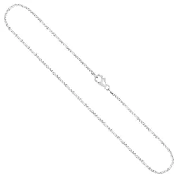 Goldkette als Venezianerkette in Weißgold 750 / 18K, 60 cm lang, 1,2 mm breit, Gewicht ca. 7.2 g.