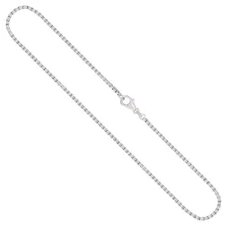 Goldkette als Venezianerkette in Weißgold 585 / 14K, 40 cm lang, 1,8 mm breit, Gewicht ca. 10.2 g.