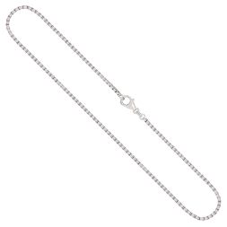 Goldkette als Venezianerkette in Weißgold 585 / 14K, 42 cm lang, 1,8 mm breit, Gewicht ca. 10.8 g.