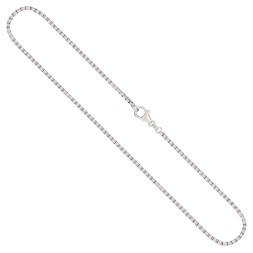 Goldkette als Venezianerkette in Weißgold 585 / 14K, 55 cm lang, 1,8 mm breit, Gewicht ca. 14.1 g.