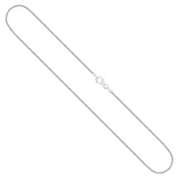 Goldkette als Zopfkette in Weißgold 585 / 14K, 34 cm lang, 1,3 mm breit, Gewicht ca. 2.6 g.