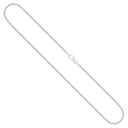 Goldkette als Zopfkette in Weißgold 585 / 14K, 42 cm lang, 1,3 mm breit, Gewicht ca. 3.2 g.