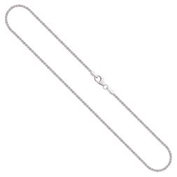 Goldkette als Zopfkette in Weißgold 585 / 14K, 40 cm lang, 1,7 mm breit, Gewicht ca. 4.9 g.