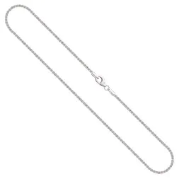 Goldkette als Zopfkette in Weißgold 585 / 14K, 42 cm lang, 1,7 mm breit, Gewicht ca. 5.2 g.