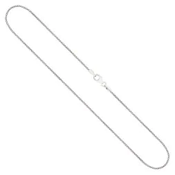 Goldkette als Bingokette in Weißgold 375 / 9K, 45 cm lang, 1,3 mm breit, Gewicht ca. 4.4 g.