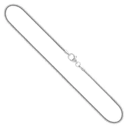 Goldkette als Schlangenkette in Weißgold 750 / 18K, 42 cm lang, 1,4 mm breit, Gewicht ca. 6.1 g.