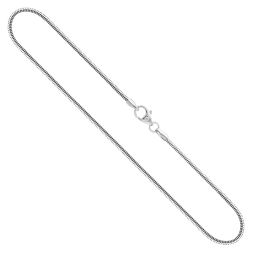 Goldkette als Schlangenkette in Weißgold 585 / 14K, 50 cm lang, 1,4 mm breit, Gewicht ca. 6.1 g.