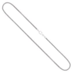 Goldkette als Schlangenkette in Weißgold 585 / 14K, 90 cm lang, 1,9 mm breit, Gewicht ca. 18.5 g.