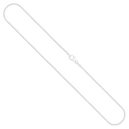 Goldkette als Tondakette in Weißgold 585 / 14K, 40 cm lang, 1 mm breit, Gewicht ca. 3.9 g.