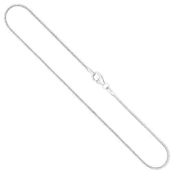 Goldkette als Tondakette in Weißgold 585 / 14K, 50 cm lang, 1,2 mm breit, Gewicht ca. 7.2 g.