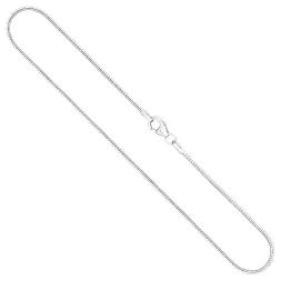 Goldkette als Tondakette in Weißgold 333 / 8K, 40 cm lang, 1,2 mm breit, Gewicht ca. 4.6 g.