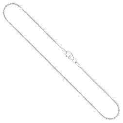 Goldkette als Tondakette in Weißgold 585 / 14K, 60 cm lang, 1,2 mm breit, Gewicht ca. 8.5 g.