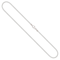 Goldkette als Tondakette in Weißgold 333 / 8K, 36 cm lang, 1,5 mm breit, Gewicht ca. 6.4 g.