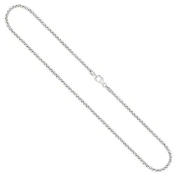 Goldkette als Venezianerkette in Weißgold 750 / 18K, 45 cm lang, 2 mm breit, Gewicht ca. 11.6 g.