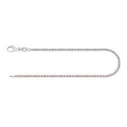 Armband als Zopfkette in Weißgold 750 / 18K, 18,5 cm lang, 1,7 mm breit, Gewicht ca. 2.8 g..