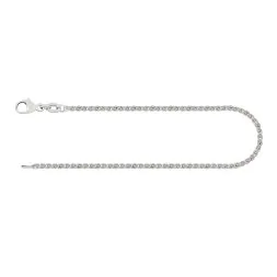 Armband als Zopfkette in Weißgold 750 / 18K, 18,5 cm lang, 1,7 mm breit, Gewicht ca. 2.8 g..