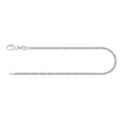 Armband als Zopfkette in Weißgold 750 / 18K, 19 cm lang, 1.7 mm breit, Gewicht ca. 2.8 g.