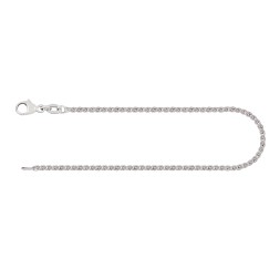Armband als Zopfkette in Weißgold 750 / 18K, 20 cm lang, 1.7 mm breit, Gewicht ca. 3 g.