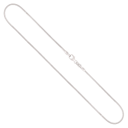 EDELIND Goldkette als Tondakette in Weißgold 333 / 8K, 42 cm lang, 1,2 mm breit, Gewicht ca. 5 g.