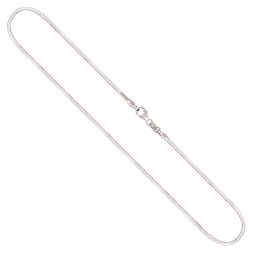 Goldkette als Tondakette in Weißgold 750 / 18K, 45 cm lang, 1,5 mm breit, Gewicht ca. 12.7 g.